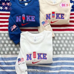 4th July Icec Cream Independent Day Embroidered Shirt