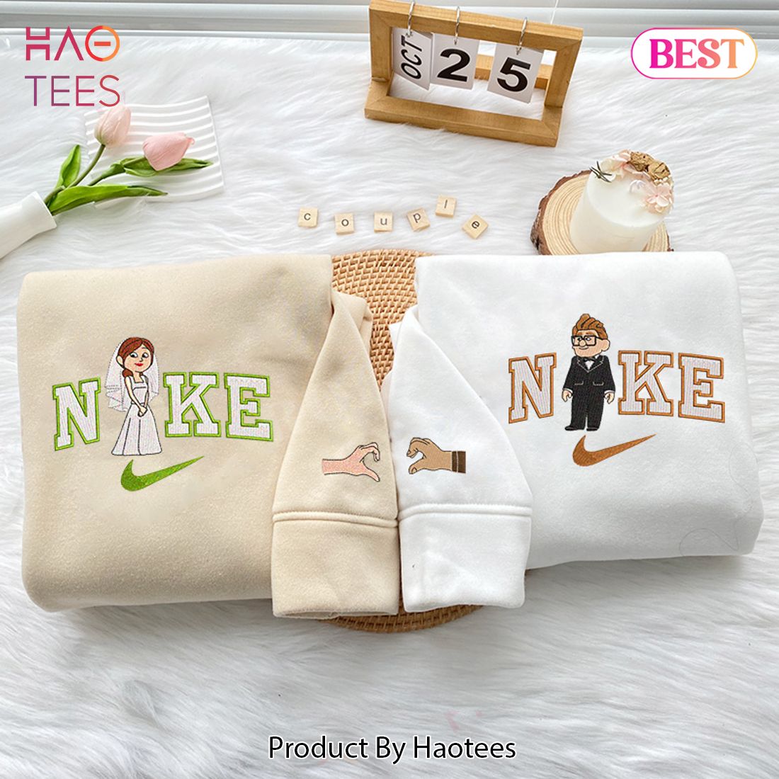 Carl And Ellie Up Movie ver 3 Embroidered Youth Sweatshirt Carl And Ellie Up Movie ver 3 Embroidered Youth Sweatshirt