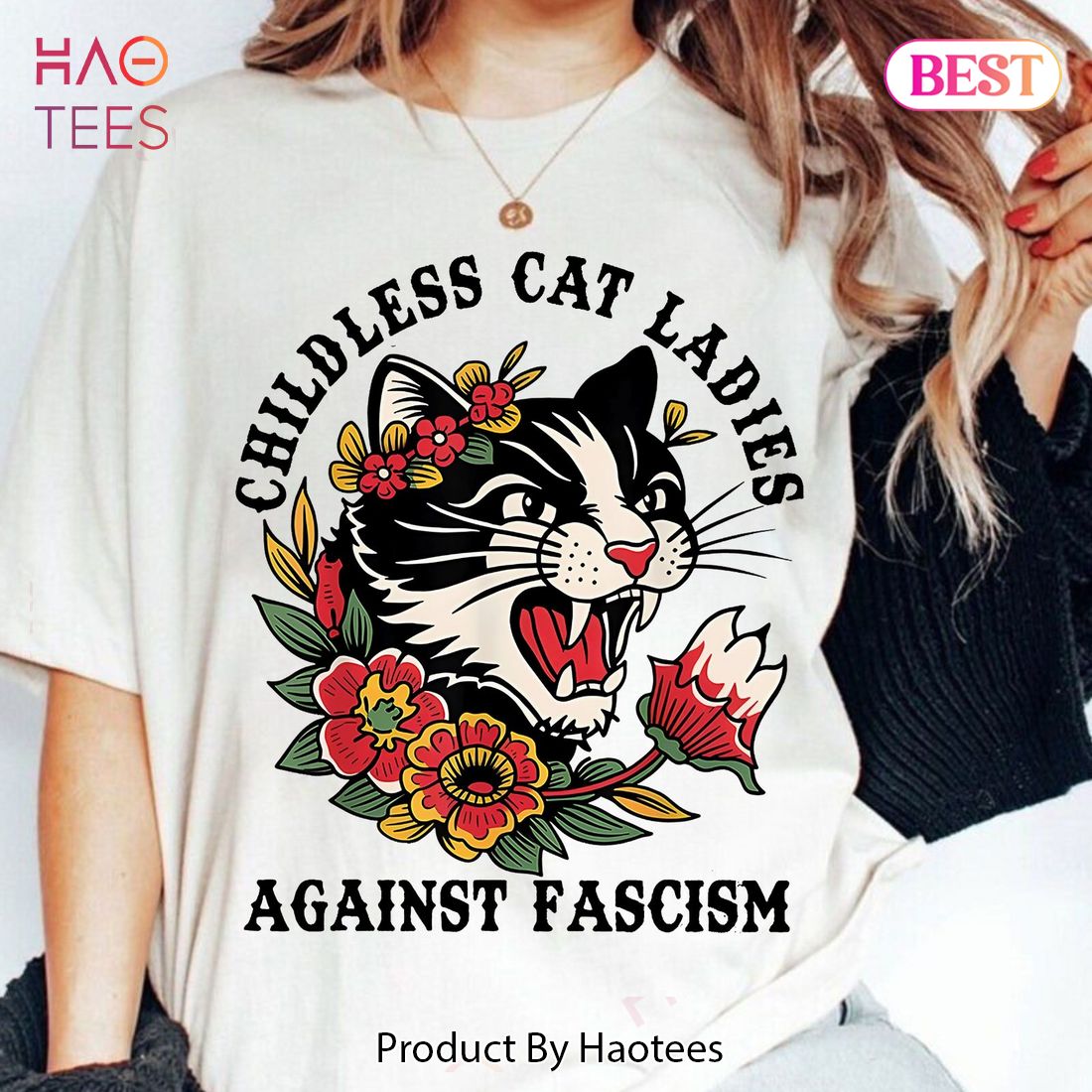 Childless Cat Ladies Against Fascism Shirts Childless Cat Ladies Against Fascism Shirts