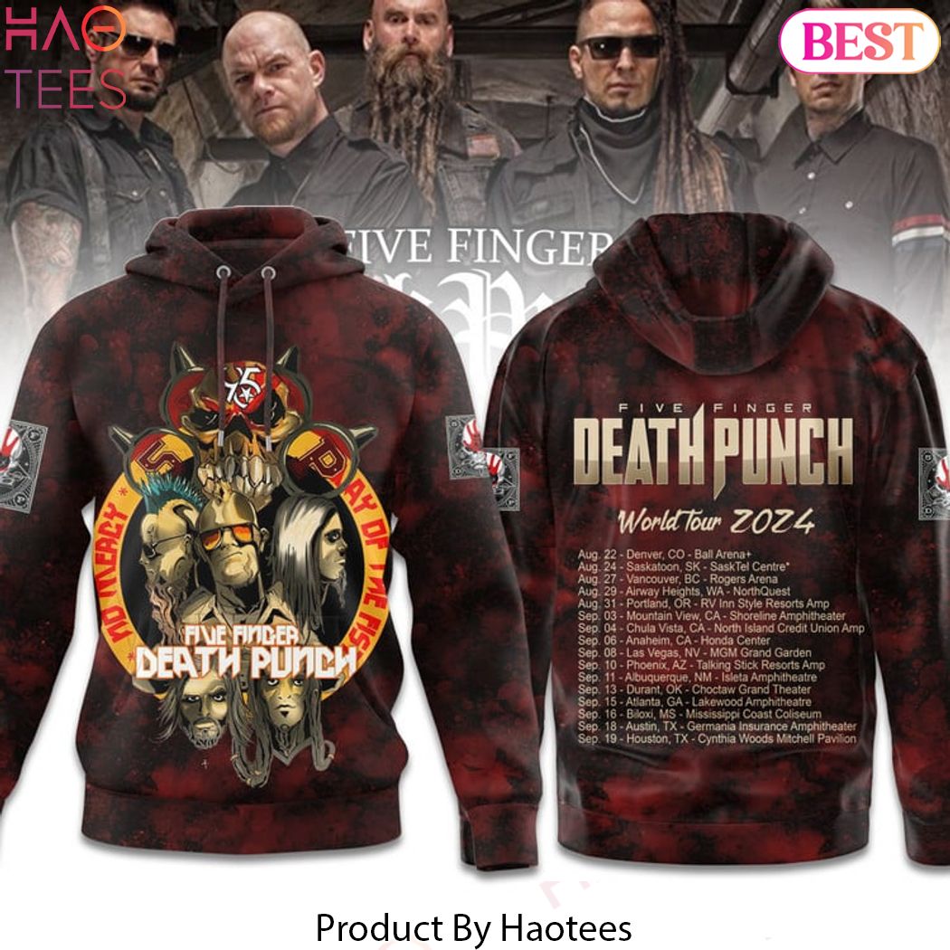 Five Finger Death Punch World Tour 2024 Hoodie Five Finger Death Punch World Tour 2024 Hoodie