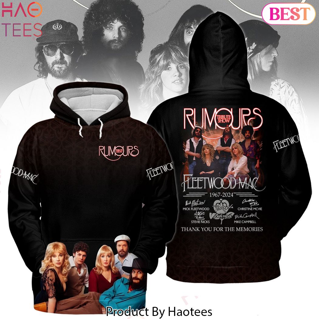 Fleetwood Mac Rumours Tribute Show 1967-2024 Signature Thank You For The Memories Hoodie Fleetwood Mac Rumours Tribute Show 1967-2024 Signature Thank You For The Memories Hoodie