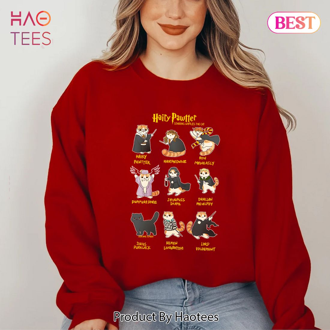 Harry. Potter - HP Potter Meow Sweatshirt Hoodie Shirt Harry. Potter - HP Potter Meow Sweatshirt Hoodie Shirt