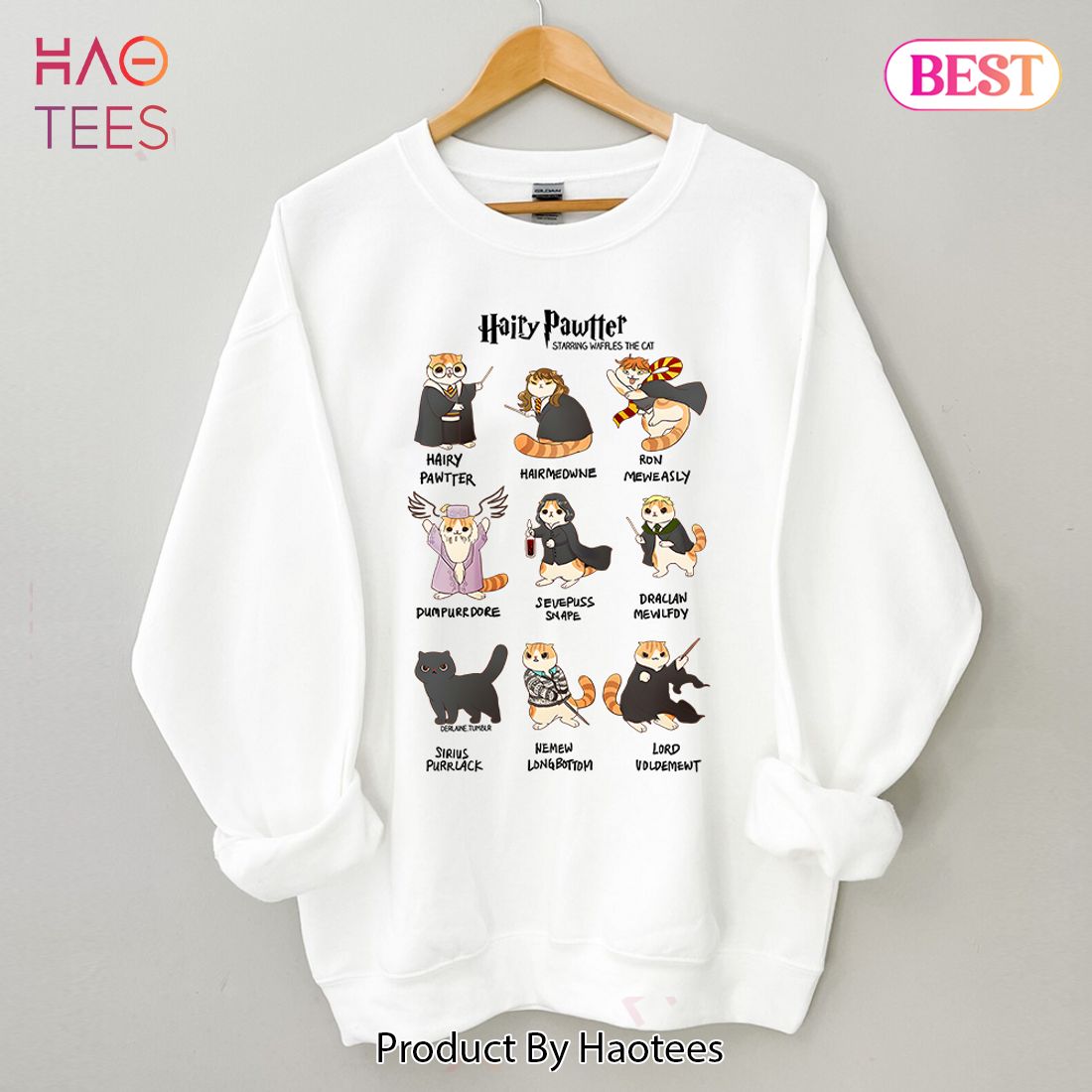 Harry. Potter - HP Potter Meow Sweatshirt Hoodie Shirt Harry. Potter - HP Potter Meow Sweatshirt Hoodie Shirt