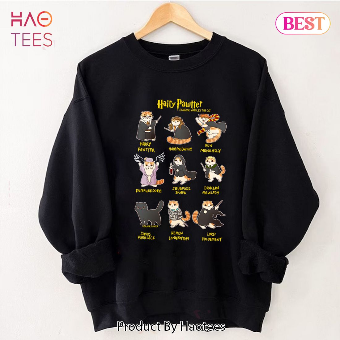 Harry. Potter - HP Potter Meow Sweatshirt Hoodie Shirt Harry. Potter - HP Potter Meow Sweatshirt Hoodie Shirt