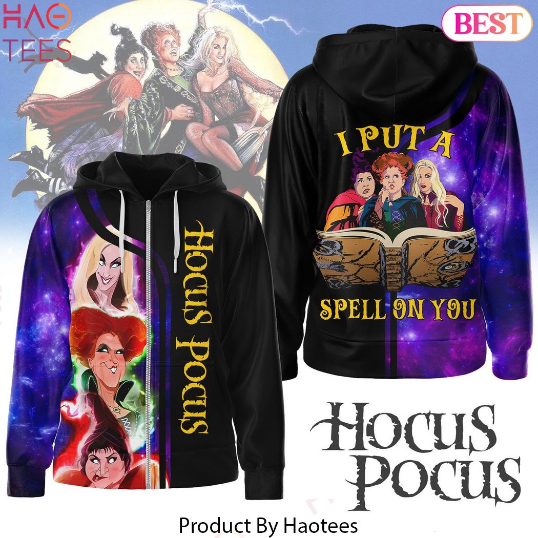 Hocus Pocus I Put A Spell On You Design Zip Hoodie Hocus Pocus I Put A Spell On You Design Zip Hoodie