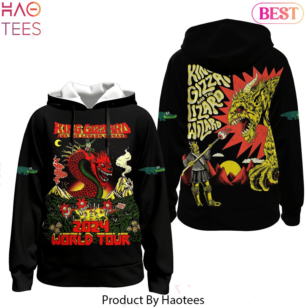 King Gizzard & The Lizard Wizard 2024 World Tour Hoodie King Gizzard & The Lizard Wizard 2024 World Tour Hoodie