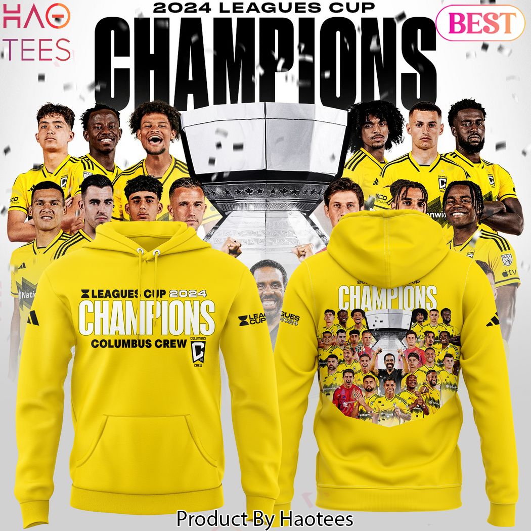 Leagues Cup Champions 2024 Columbus Crew Design Hoodie - Gold Leagues Cup Champions 2024 Columbus Crew Design Hoodie - Gold