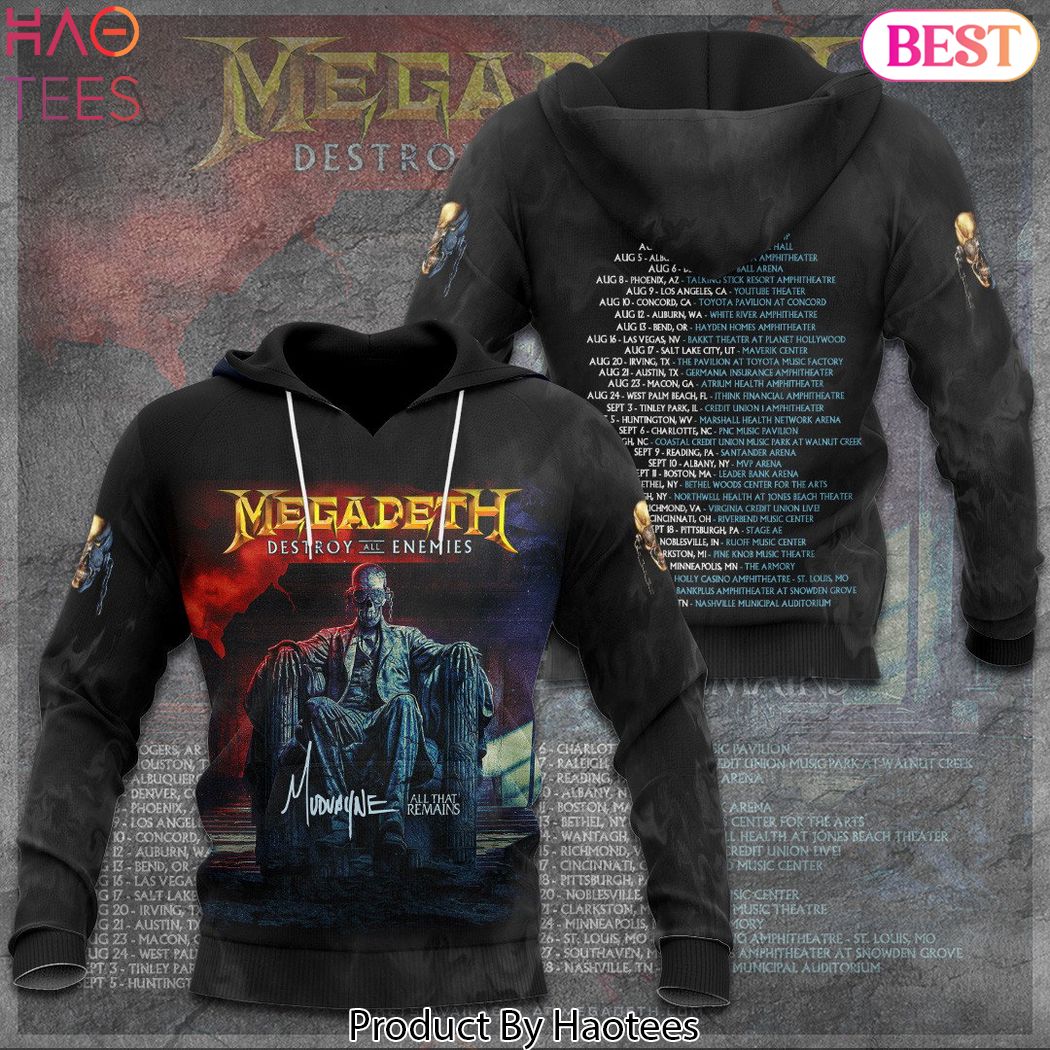 Megadeth Destroy All Enemies Design Hoodie Megadeth Destroy All Enemies Design Hoodie