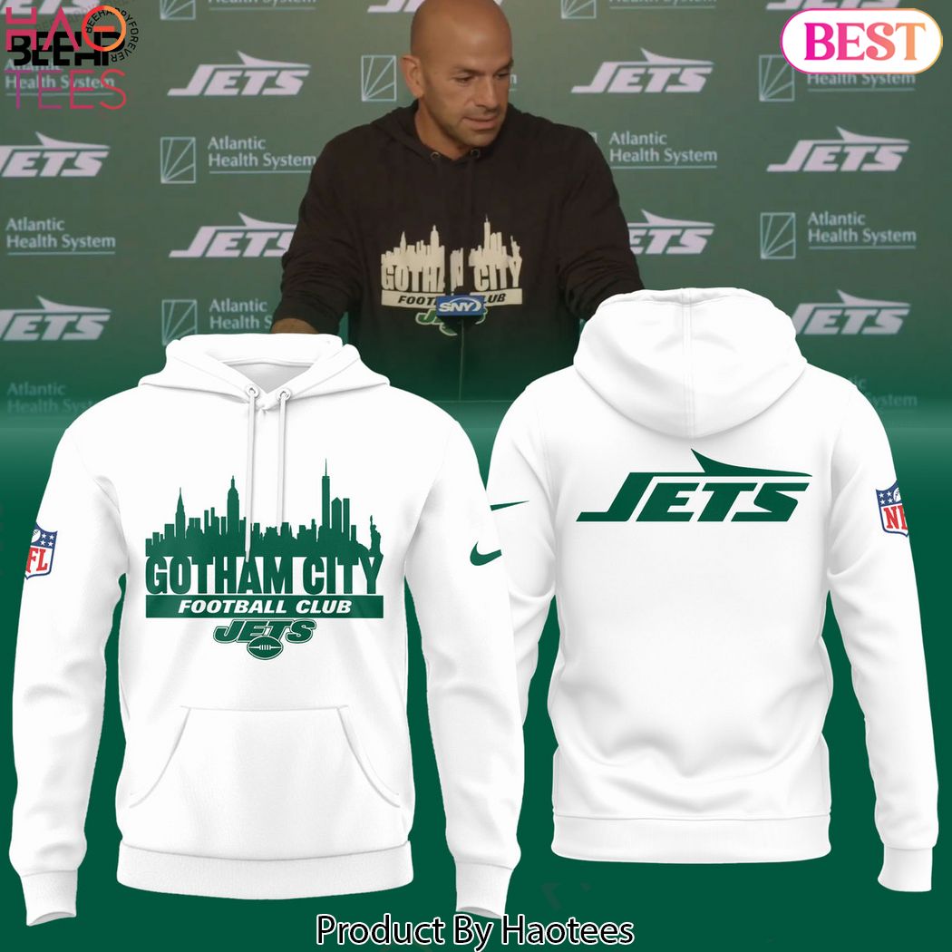 New York Jets Football Club Design Hoodie - White New York Jets Football Club Design Hoodie - White