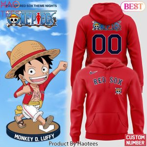 Personalized One Piece x Boston Red Sox Theme Night Design Hoodie