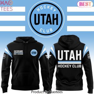 Personalized Utah Hockey Club 2024-25 Season Design Hoodie- Black