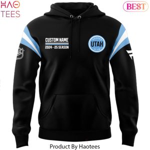Personalized Utah Hockey Club 2024-25 Season Design Hoodie- Black