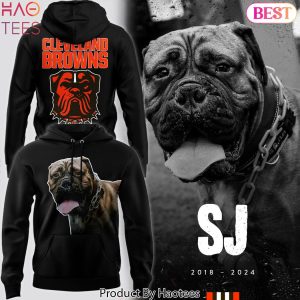 SJ Cleveland Browns Football Team Black Hoodie