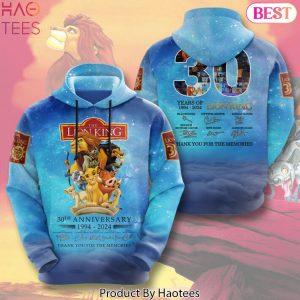 The Lion King 30 Years Of 1994-2024 Signature Thank You For The Memories Design Hoodie