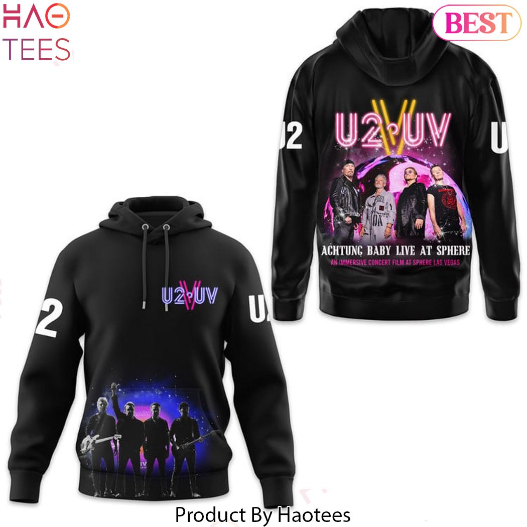 U2 UV Achtung Baby Live At Sphere Hoodie U2 UV Achtung Baby Live At Sphere Hoodie