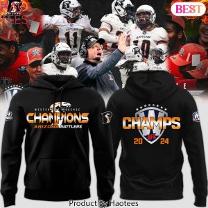 Western Conference Champions Arizona Rattlers IFL 2024 Hoodie – Black