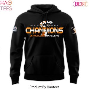 Western Conference Champions Arizona Rattlers IFL 2024 Hoodie – Black