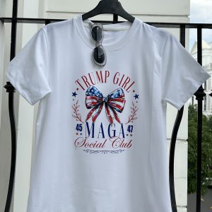 Trump 2024, Coquette Trump Social Club, Election 2024, Trump Girlie Bow Flag, Maga Vote 2024 T-shirt, Hoodie, Sweatshirt