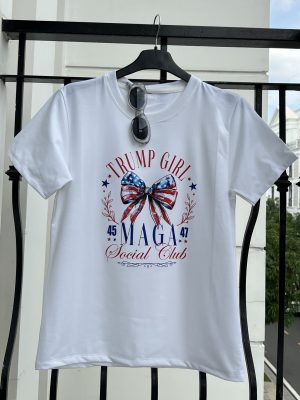 Trumpp Shirt 2024, Coquette Trump Social Club Shirt, Election Shirt 2024, Trump Girlie Bow Flag Tee, Maga Vote 2024