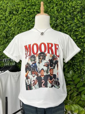 Vintage Bootleg Dj Moore Shirt, Dj Moore Nfl American Football T-Shirt, 90s Retro Dj Moore Graphic Tee, Dj Moore Fan Gift