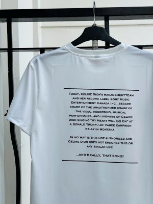 Celin Dionnnnn tells Dona Trumto stop using her Titanic song shirt