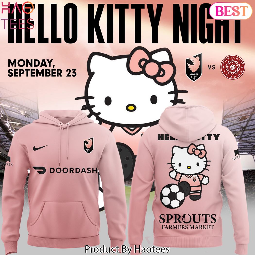 2024 Angel City FC x Hello Kitty Night Design Hoodie 2024 Angel City FC x Hello Kitty Night Design Hoodie