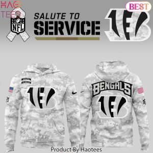 2024 Cincinnati Bengals Salute To Service Design Hoodie