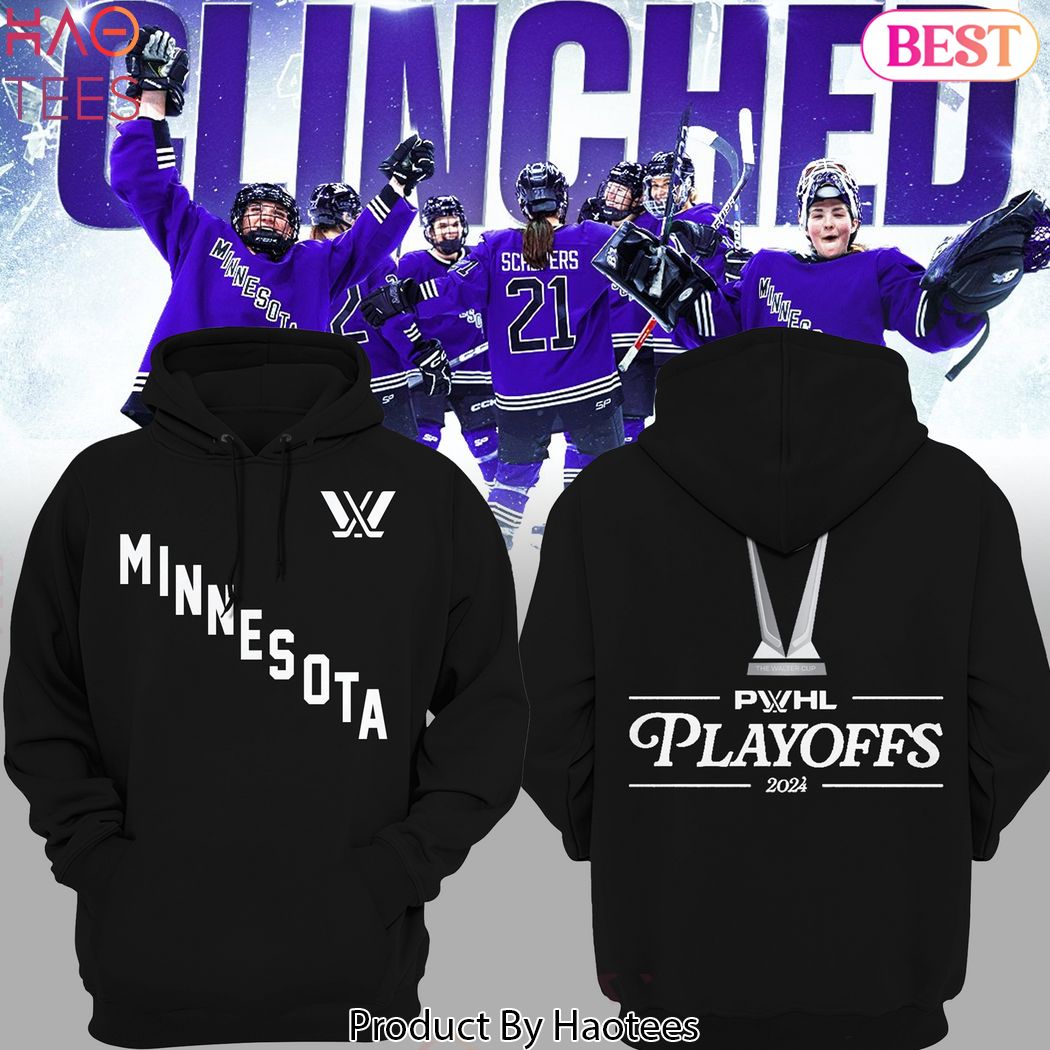 2024 Minnesota Frost PWHL Playoff Design Hoodie - Black 2024 Minnesota Frost PWHL Playoff Design Hoodie - Black