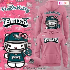 2024 Philadelphia Eagles x Hello Kitty Design Hoodie – Pink