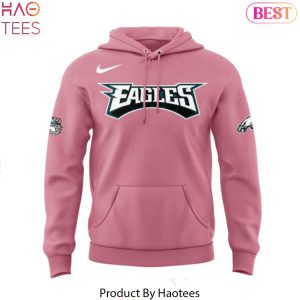 2024 Philadelphia Eagles x Hello Kitty Design Hoodie – Pink
