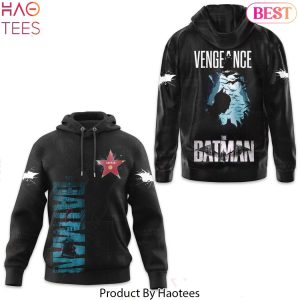2024 The Batman Vengeance Design Hoodie – Black