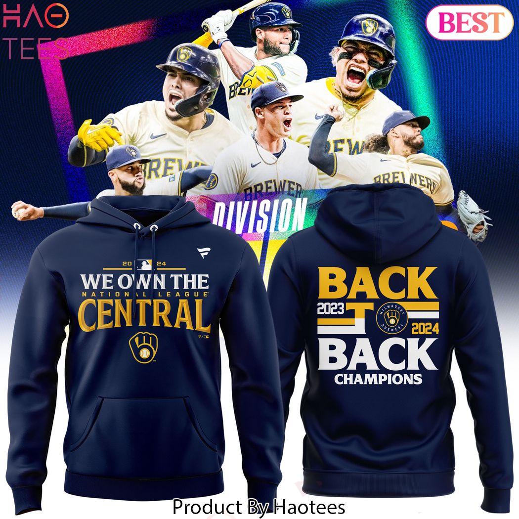2024 We Own The National League Central Back To Back Champions Milwaukee Brewers Hoodie - Blue 2024 We Own The National League Central Back To Back Champions Milwaukee Brewers Hoodie - Blue