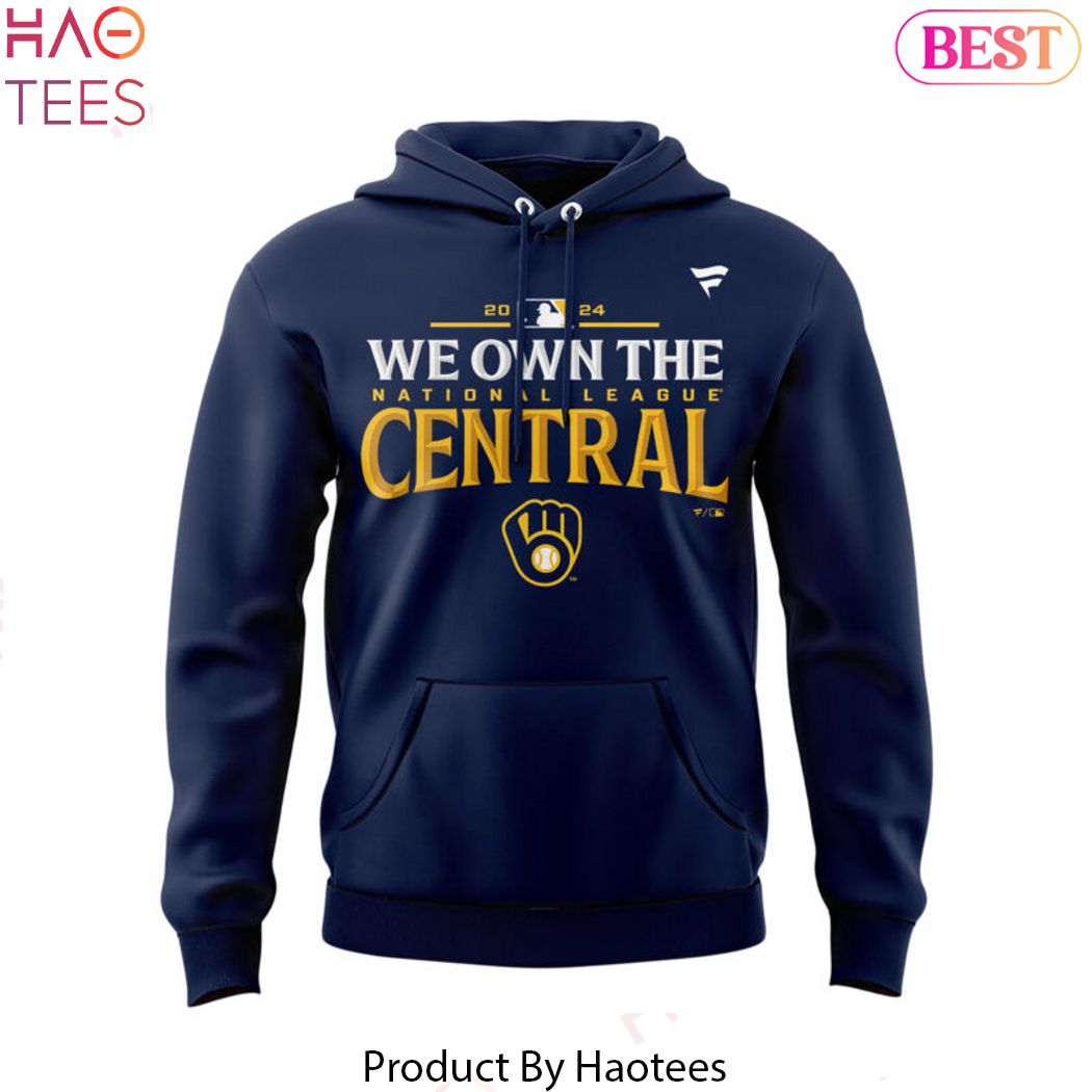 2024 We Own The National League Central Back To Back Champions Milwaukee Brewers Hoodie - Blue 2024 We Own The National League Central Back To Back Champions Milwaukee Brewers Hoodie - Blue