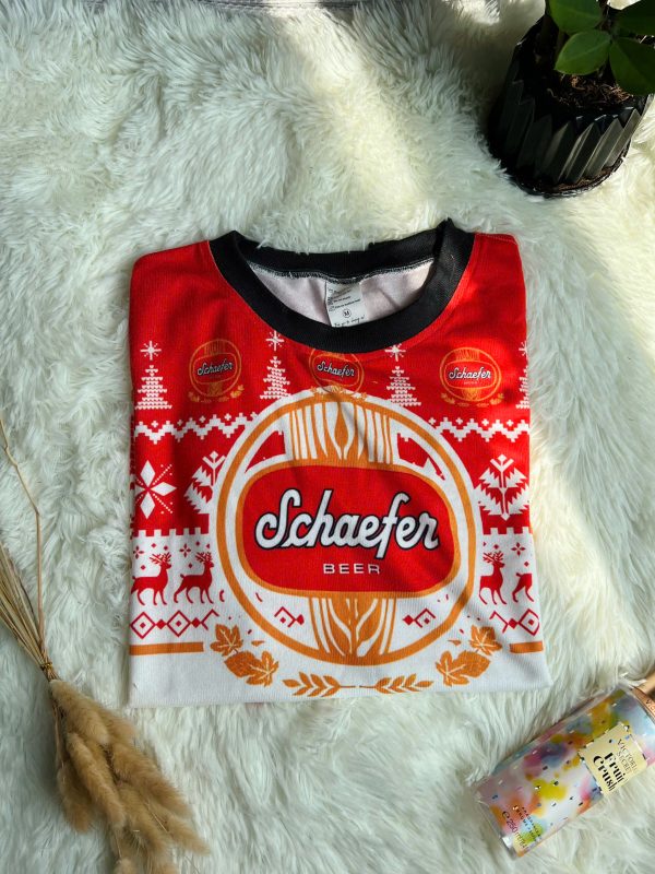 Personalized Name Schaefer Beer Christmas Gift Ugly Christmas Sweater