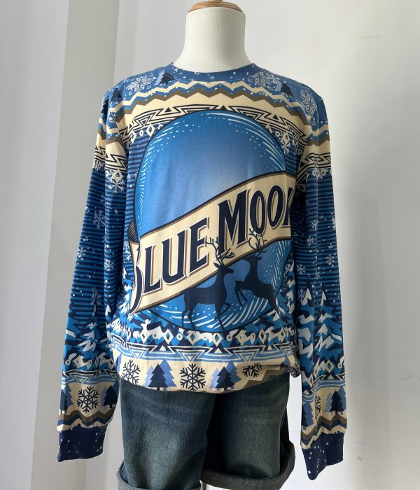Blue Moon Wheat Beer Christmas Sweater