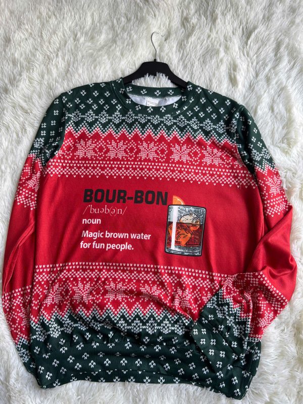 Bour Noun Magic Brown Water Ugly Christmas Sweater