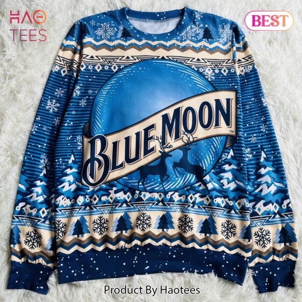 Blue Moon Beer Ugly Christmas Sweater