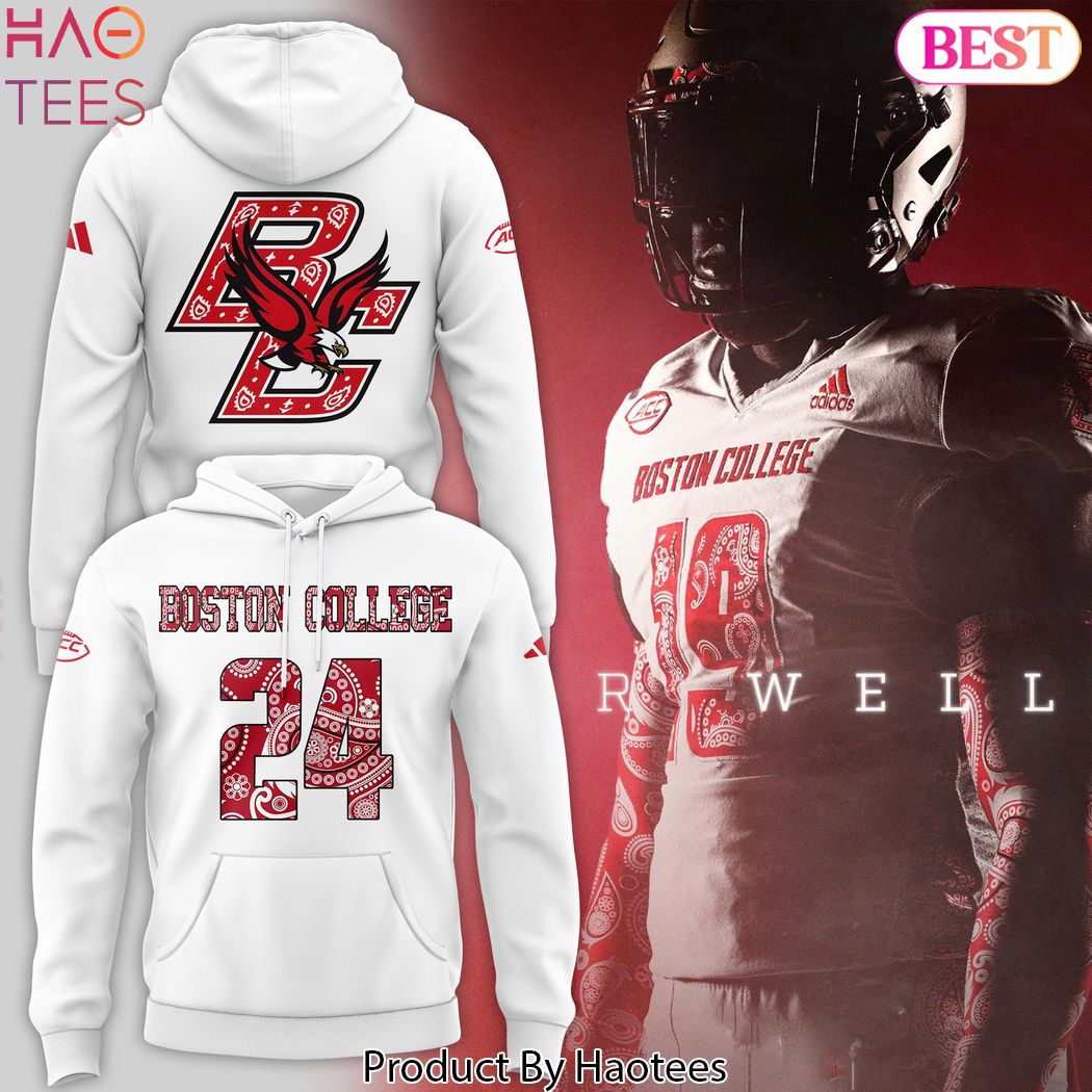 Boston College Eagles Football 2024 Hoodie - White Boston College Eagles Football 2024 Hoodie - White