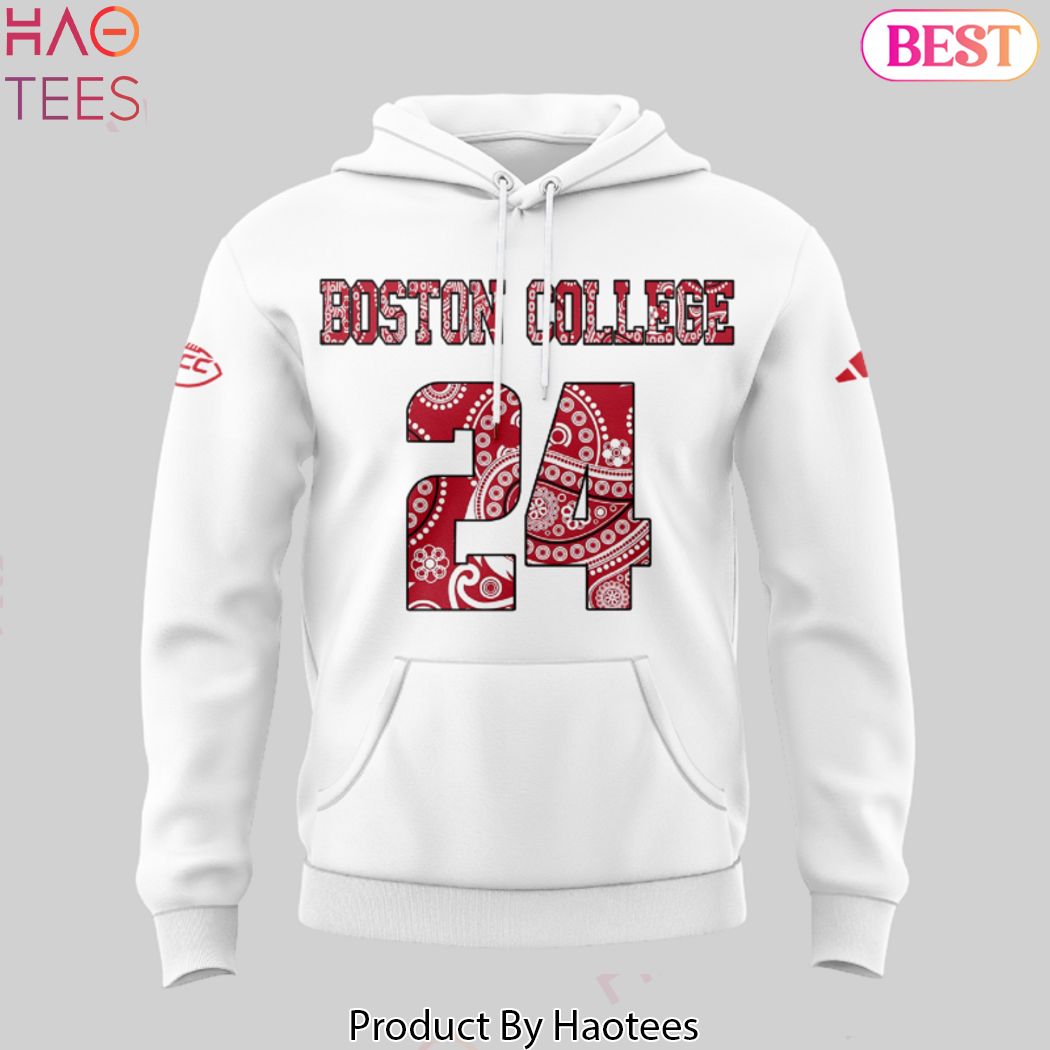 Boston College Eagles Football 2024 Hoodie - White Boston College Eagles Football 2024 Hoodie - White