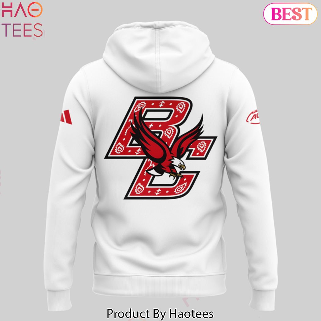 Boston College Eagles Football 2024 Hoodie - White Boston College Eagles Football 2024 Hoodie - White
