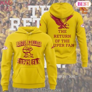 Boston College Eagles Football 2024 Super Fan Hoodie – Gold