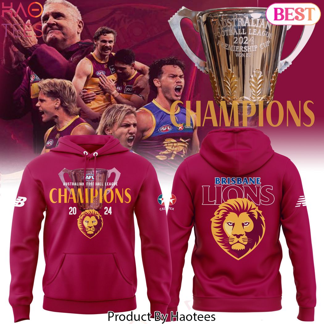 Brisbane Lions 2024 Champions Australian Football League Premiers Design Hoodie Brisbane Lions 2024 Champions Australian Football League Premiers Design Hoodie