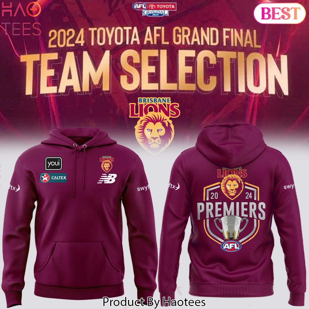 Brisbane Lions 2024 Champions Premiers Hoodie Brisbane Lions 2024 Champions Premiers Hoodie