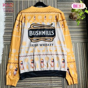 Bushmills Irish Whiskey Snowflakes Xmas Ugly Christmas Sweater