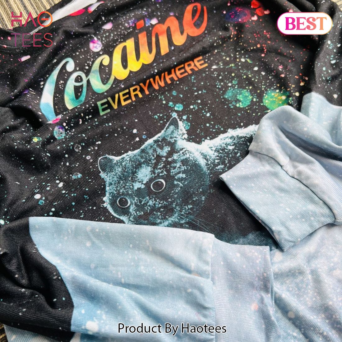 Cat Cocaine Everywhere Let It Snow Ugly Christmas Sweater Sweatshirt Cat Cocaine Everywhere Let It Snow Ugly Christmas Sweater Sweatshirt