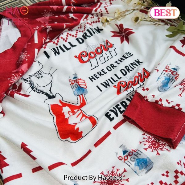 Corona Extra Beer Grinch I Will Drink Here Or There I Will Drink Everywhere Ugly Christmas Sweater