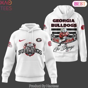 Georgia Bulldogs Go Dawgs Design Hoodie – White