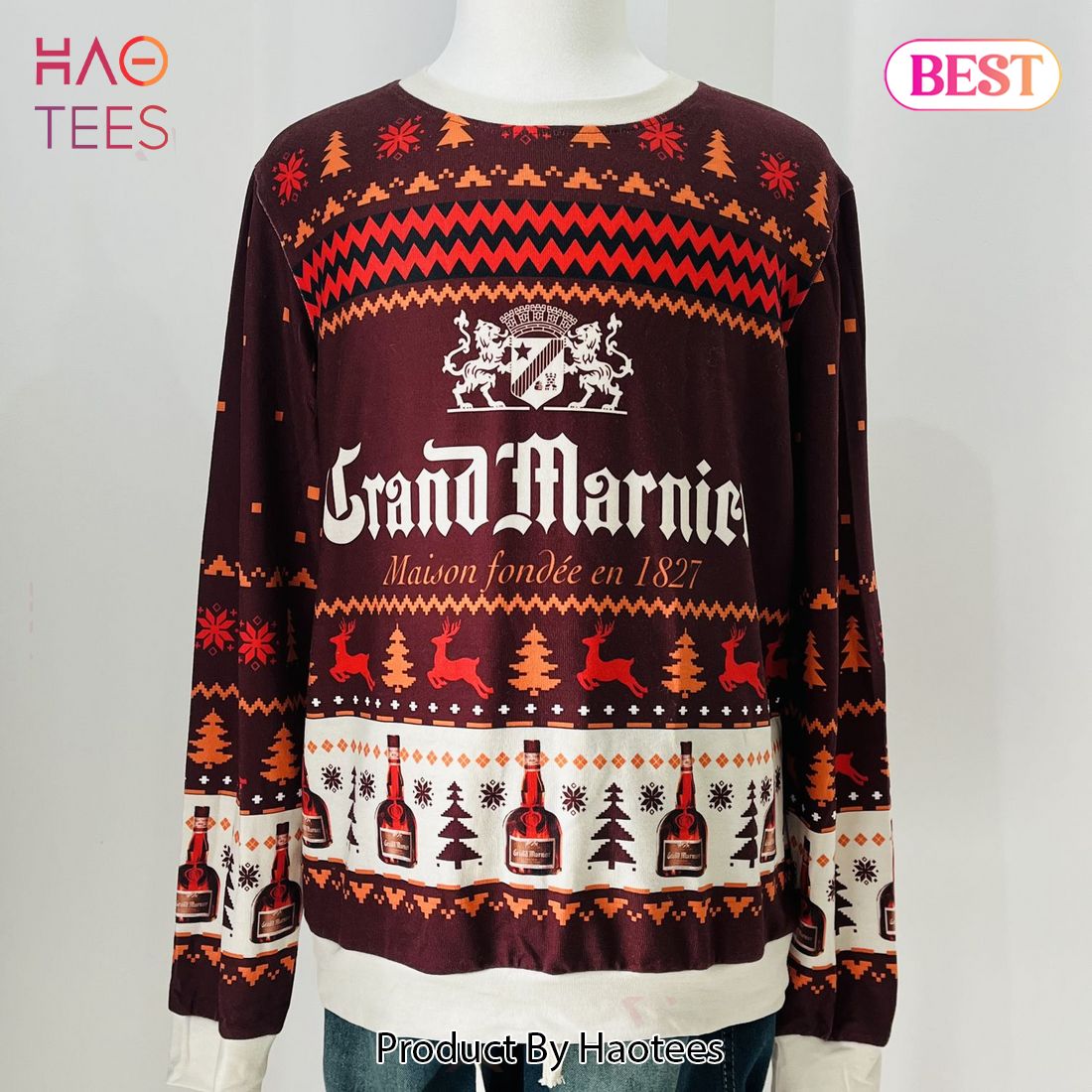 Grand Marnier Wine Ugly Christmas Sweater Grand Marnier Wine Ugly Christmas Sweater