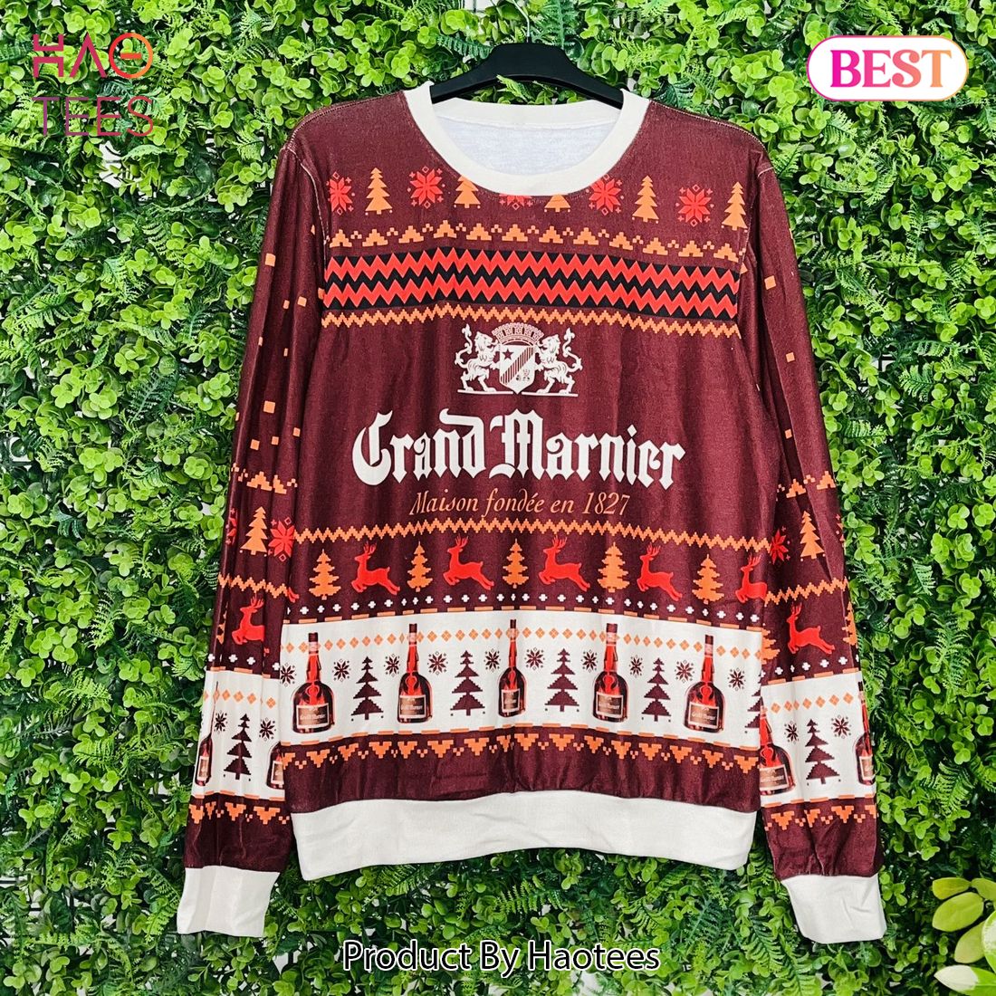 Grand Marnier Wine Ugly Christmas Sweater Grand Marnier Wine Ugly Christmas Sweater