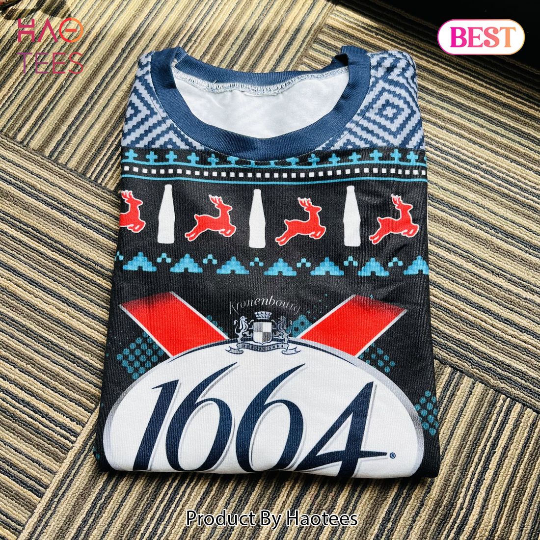 Kronenbourg Brewery Alcohol Ugly Christmas Sweater Kronenbourg Brewery Alcohol Ugly Christmas Sweater
